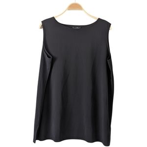 Diane Von Furstenberg Women Sleeveless Scoop Neck Tank Top Plus Sz 1X Black